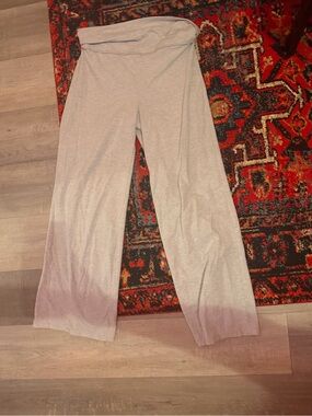 Forever 21 Light Gray Wide-Leg Lounge Pants